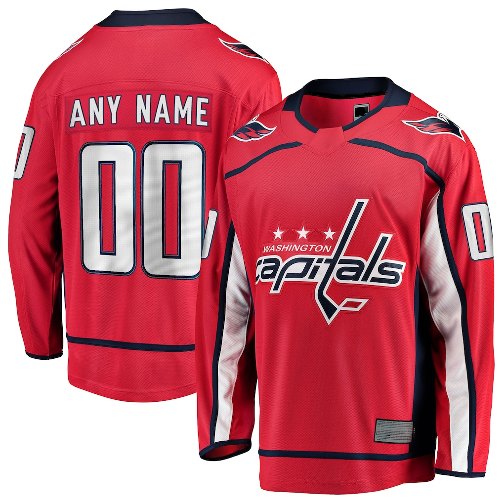 Keante Custom W.Capitals Red Home Premium Jerseys