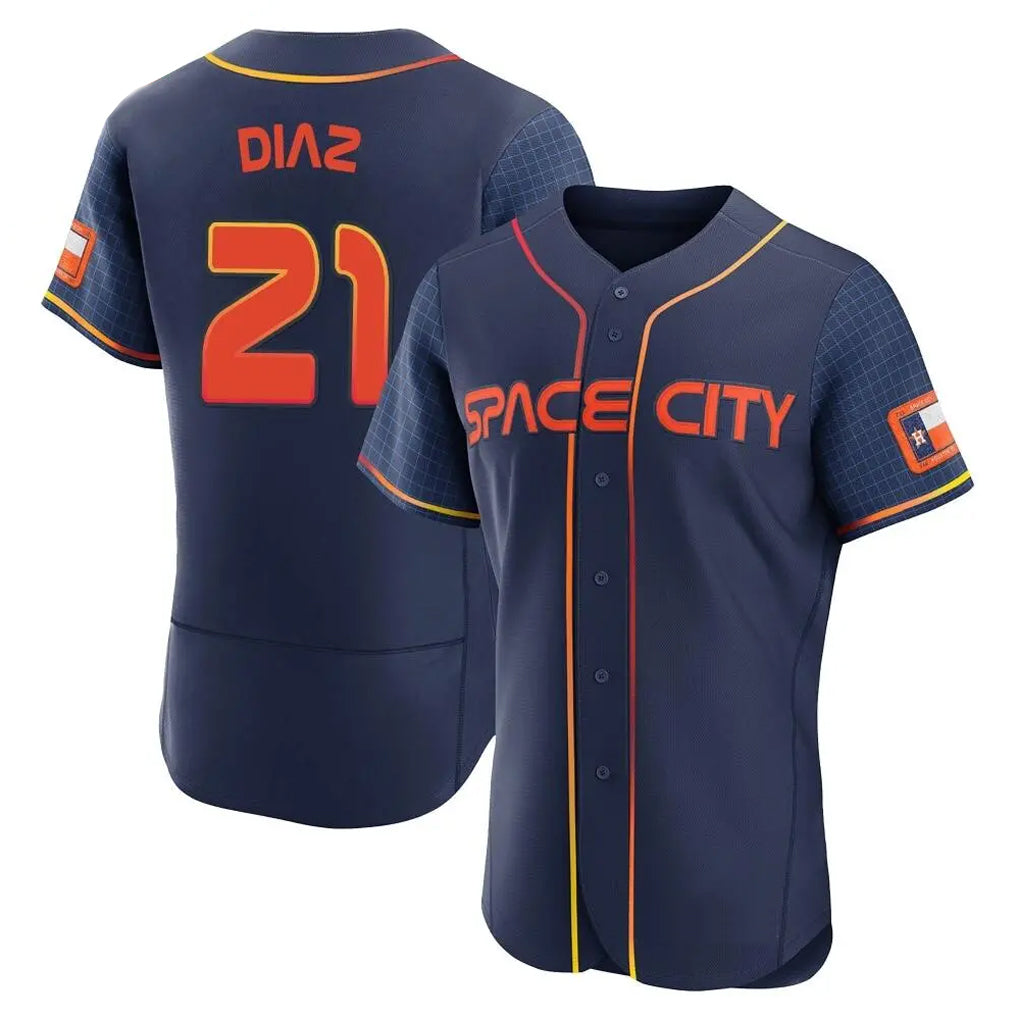 Keante H.Astros #21 Yainer Diaz Player Navy City Connect Limited Elite Home Stitched Jerseys