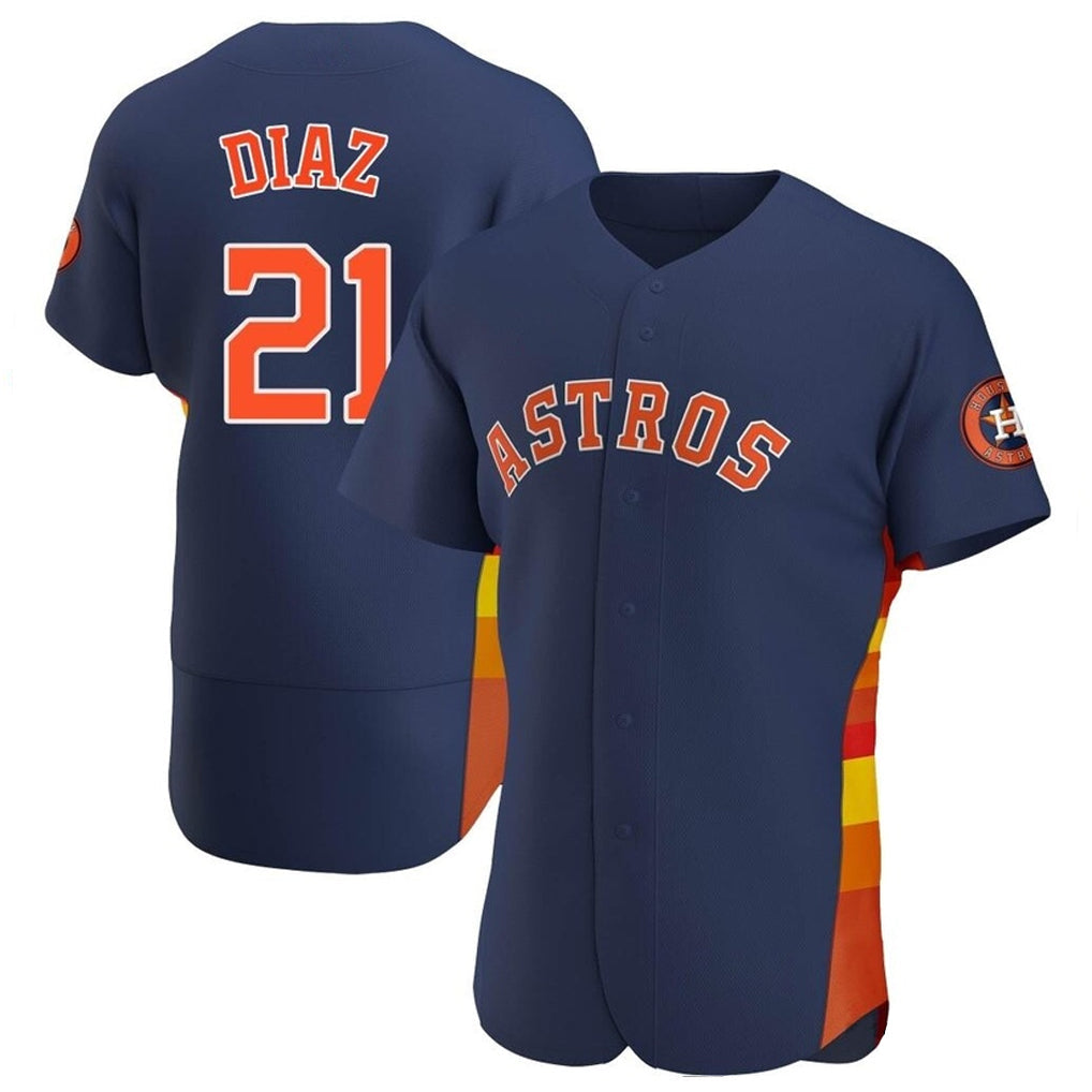 Keante H.Astros #21 Yainer Diaz Player Navy Home Limited Elite Stitched Jerseys