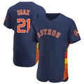 Keante H.Astros #21 Yainer Diaz Player Navy Home Limited Elite Stitched Jerseys