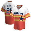 Keante H.Astros #21 Yainer Diaz Player Rainbow Cooperstown Collection T-shirt Stitched Jerseys