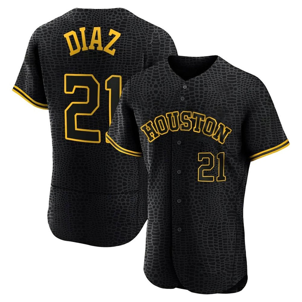 Keante H.Astros #21 Yainer Diaz Player Snake Skin City Limited Elite Home Stitched Jerseys