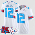 Keante H.Texans #12 Nico Collins White 2026 F.U.S.E.Rivalries Collection With 25th Anniversary Patch Limited Football Stitched Jersey