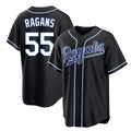 Keante KC.Royals #55 Cole Ragans Player Black Carbon Fashion Home Game Stitched Jerseys