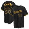 Keante KC.Royals #55 Cole Ragans Player Black Snake Skin City Game Stitched Jerseys