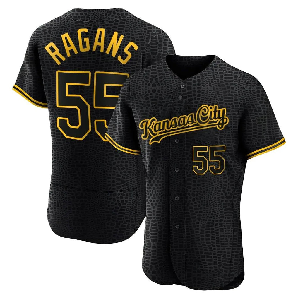 Keante KC.Royals #55 Cole Ragans Player Black Snake Skin City Limited Elite Stitched Jerseys