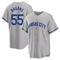 Keante KC.Royals #55 Cole Ragans Player Gray Game Home Stitched Jerseys