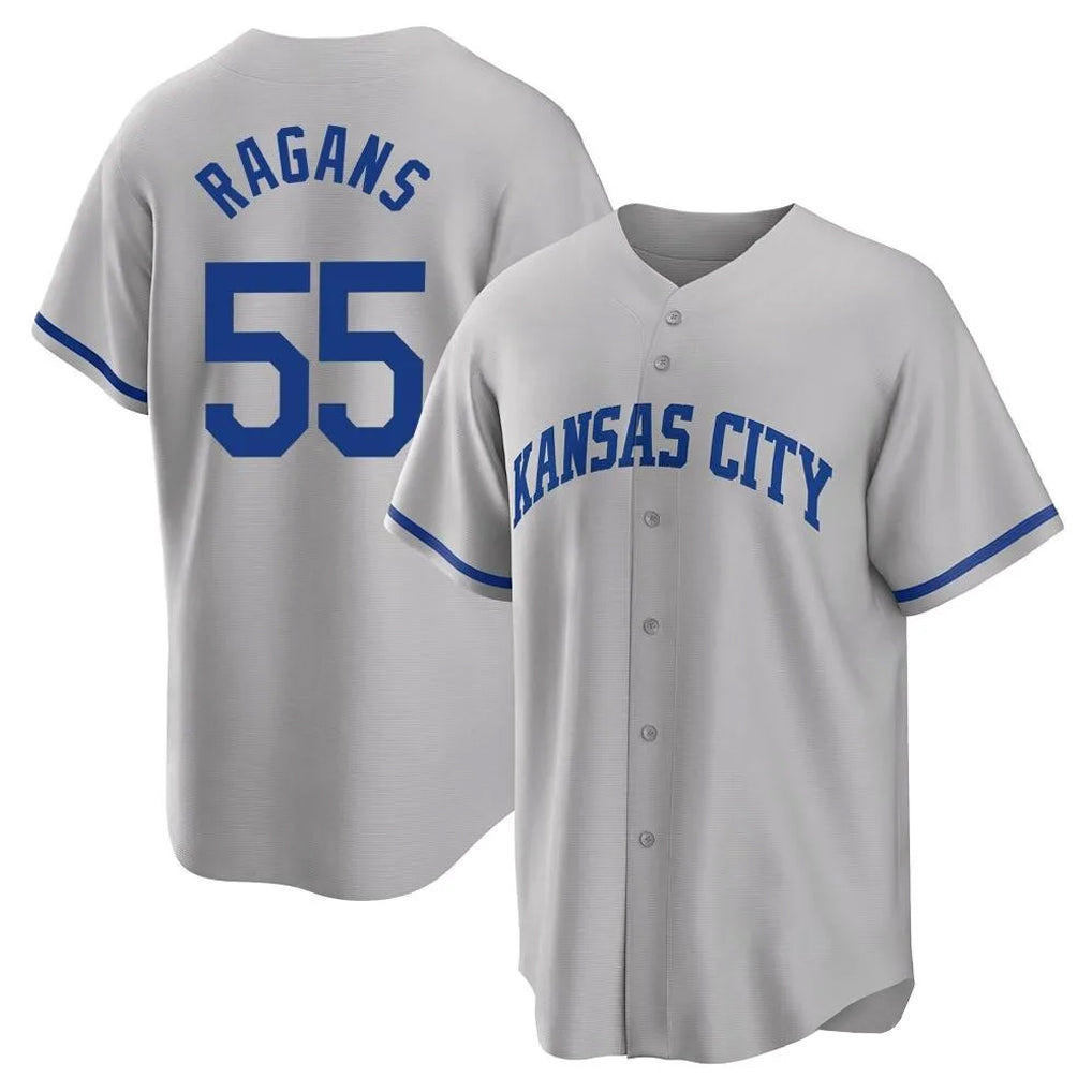 Keante KC.Royals #55 Cole Ragans Player Gray Game Home Stitched Jerseys