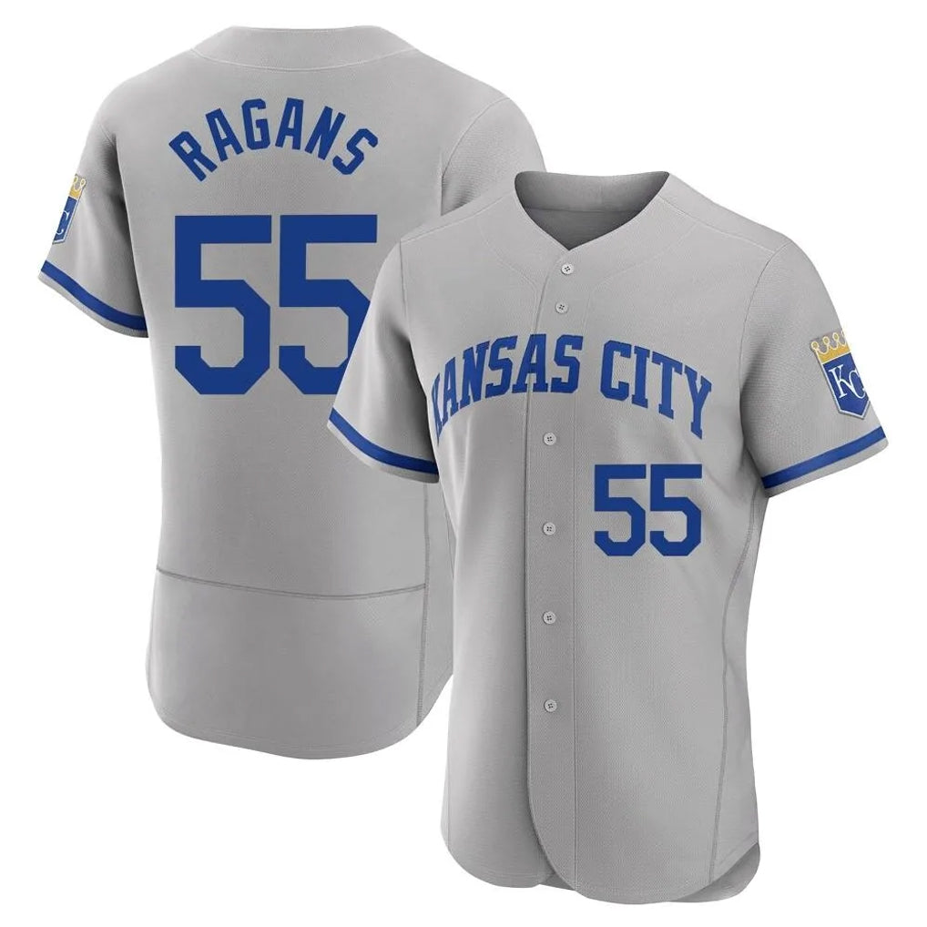 Keante KC.Royals #55 Cole Ragans Player Gray Limited Elite Home Game Stitched Jerseys