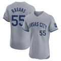Keante KC.Royals #55 Cole Ragans Player Gray Limited Elite Home Stitched Jerseys
