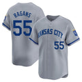 Keante KC.Royals #55 Cole Ragans Player Gray Limited Home Stitched Jerseys