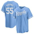 Keante KC.Royals #55 Cole Ragans Player Light Blue Home Game Stitched Jerseys
