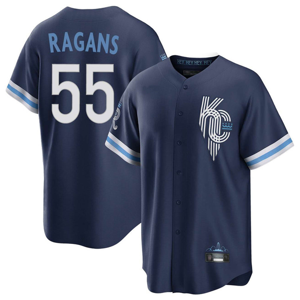 Keante KC.Royals #55 Cole Ragans Player Navy City Connect Home Game Stitched Jerseys