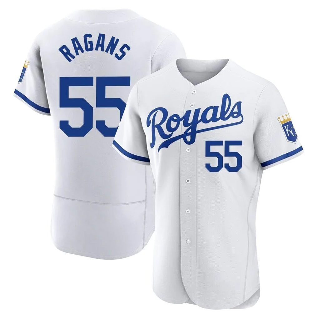 Keante KC.Royals #55 Cole Ragans Player White Limited Elite Home Game Stitched Jerseys