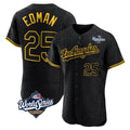 Keante LA.Dodgers #25 Tommy Edman Player Black World Series Snake Skin City Limited Elite Home Stitched Jerseys
