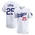 Keante LA.Dodgers #25 Tommy Edman Player Gold White Limited Elite Home Stitched Jerseys