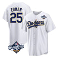 Keante LA.Dodgers #25 Tommy Edman Player Gold White World Series 2026 Collection Stadium Game Stitched Jerseys