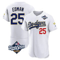Keante LA.Dodgers #25 Tommy Edman Player Gold White World Series 2026 Collection Stadium Limited Elite Stitched Jerseys