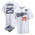 Keante LA.Dodgers #25 Tommy Edman Player Gold White World Series 2026 Collection Stadium Limited Stitched Jerseys