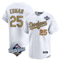 Keante LA.Dodgers #25 Tommy Edman Player Gold World Series Collection Limited Home Stitched Jerseys