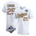 Keante LA.Dodgers #25 Tommy Edman Player Gold World Series Limited Elite Home Stitched Jerseys
