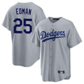 Keante LA.Dodgers #25 Tommy Edman Player Gray Game Stitched Jerseys