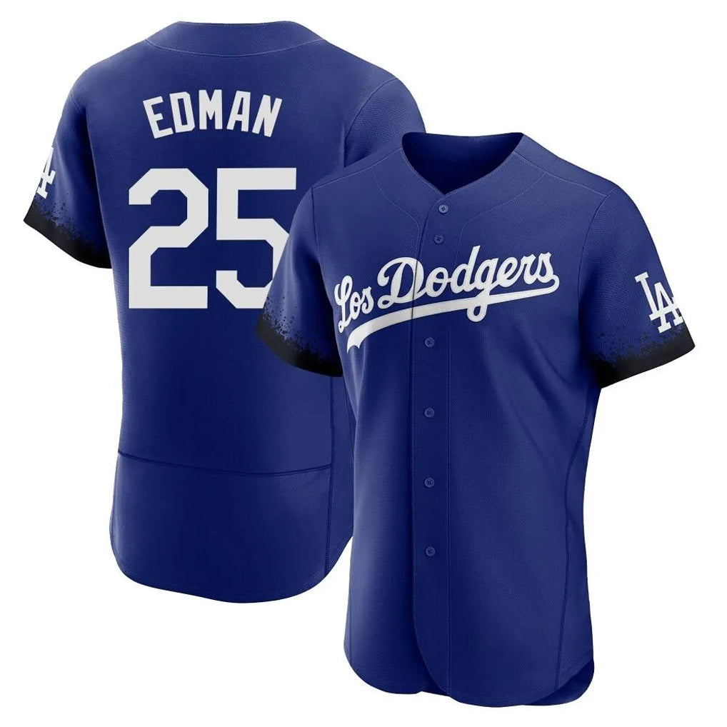 Keante LA.Dodgers #25 Tommy Edman Player Royal City Connect Elite Home Stitched Jerseys