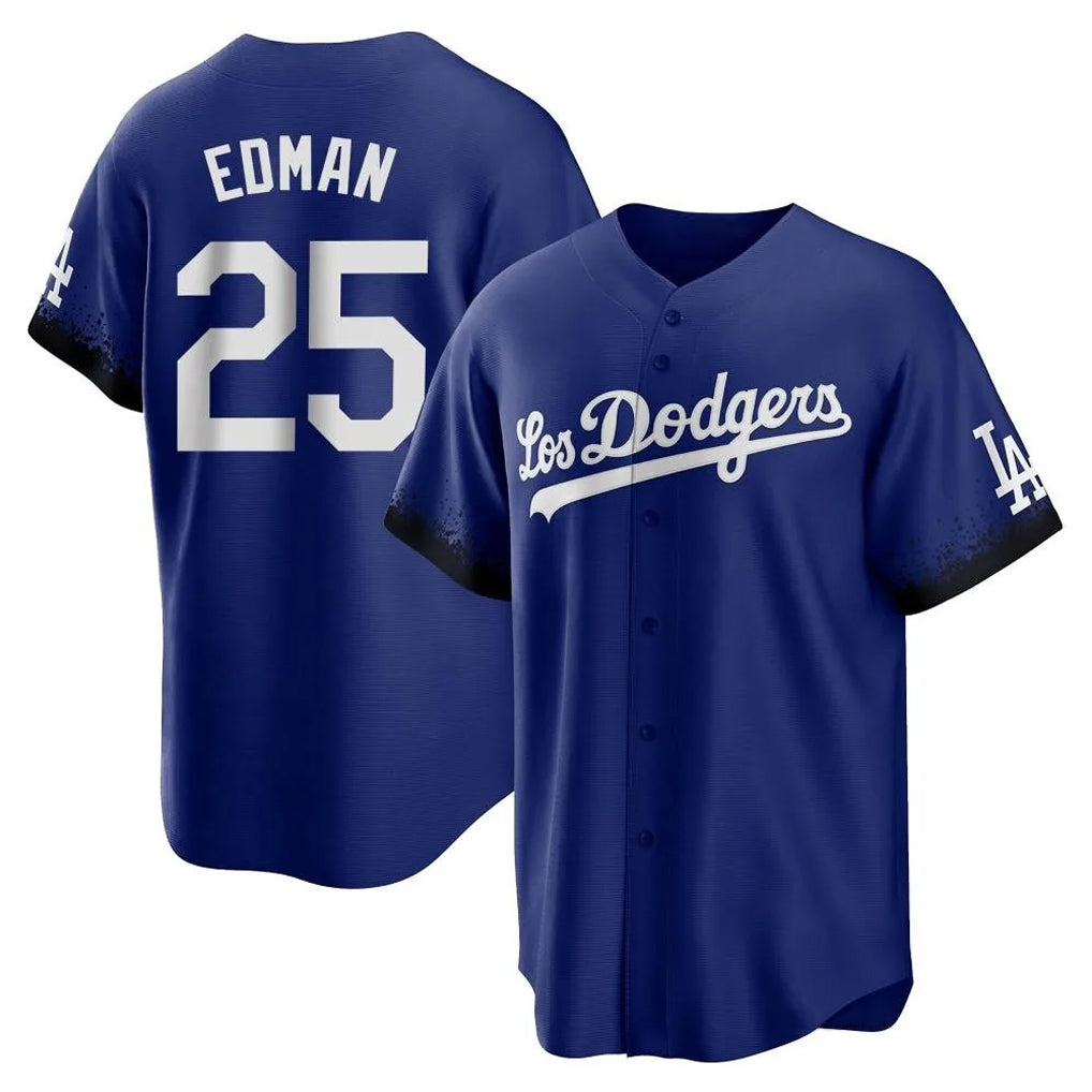 Keante LA.Dodgers #25 Tommy Edman Player Royal City Connect Home Game Stitched Jerseys