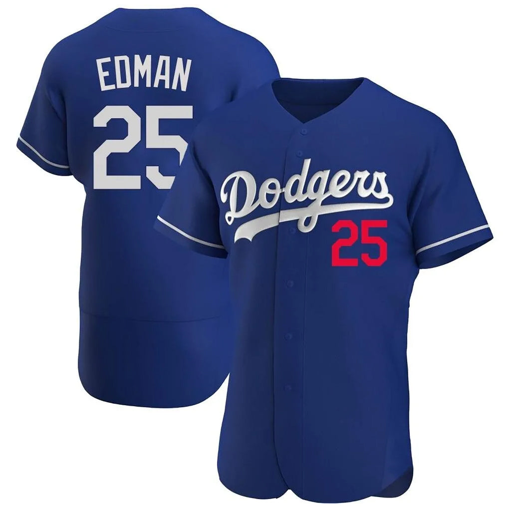 Keante LA.Dodgers #25 Tommy Edman Player Royal Limited Elite Home Stitched Jerseys
