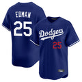 Keante LA.Dodgers #25 Tommy Edman Player Royal Limited Home Stitched Jerseys
