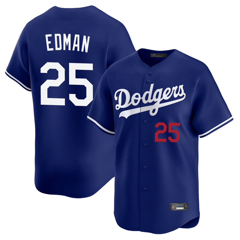 Keante LA.Dodgers #25 Tommy Edman Player Royal Limited Home Stitched Jerseys