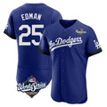 Keante LA.Dodgers #25 Tommy Edman Player Royal World Series City Connect Elite Home Stitched Jerseys
