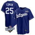 Keante LA.Dodgers #25 Tommy Edman Player Royal World Series Game Stitched Jerseys