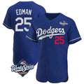 Keante LA.Dodgers #25 Tommy Edman Player Royal World Series Limited Elite Home Stitched Jerseys