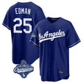 Keante LA.Dodgers #25 Tommy Edman Player Royal World Series Meet Game Stitched Jerseys