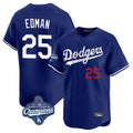 Keante LA.Dodgers #25 Tommy Edman Player Royal World Series Meet Limited Home Stitched Jerseys