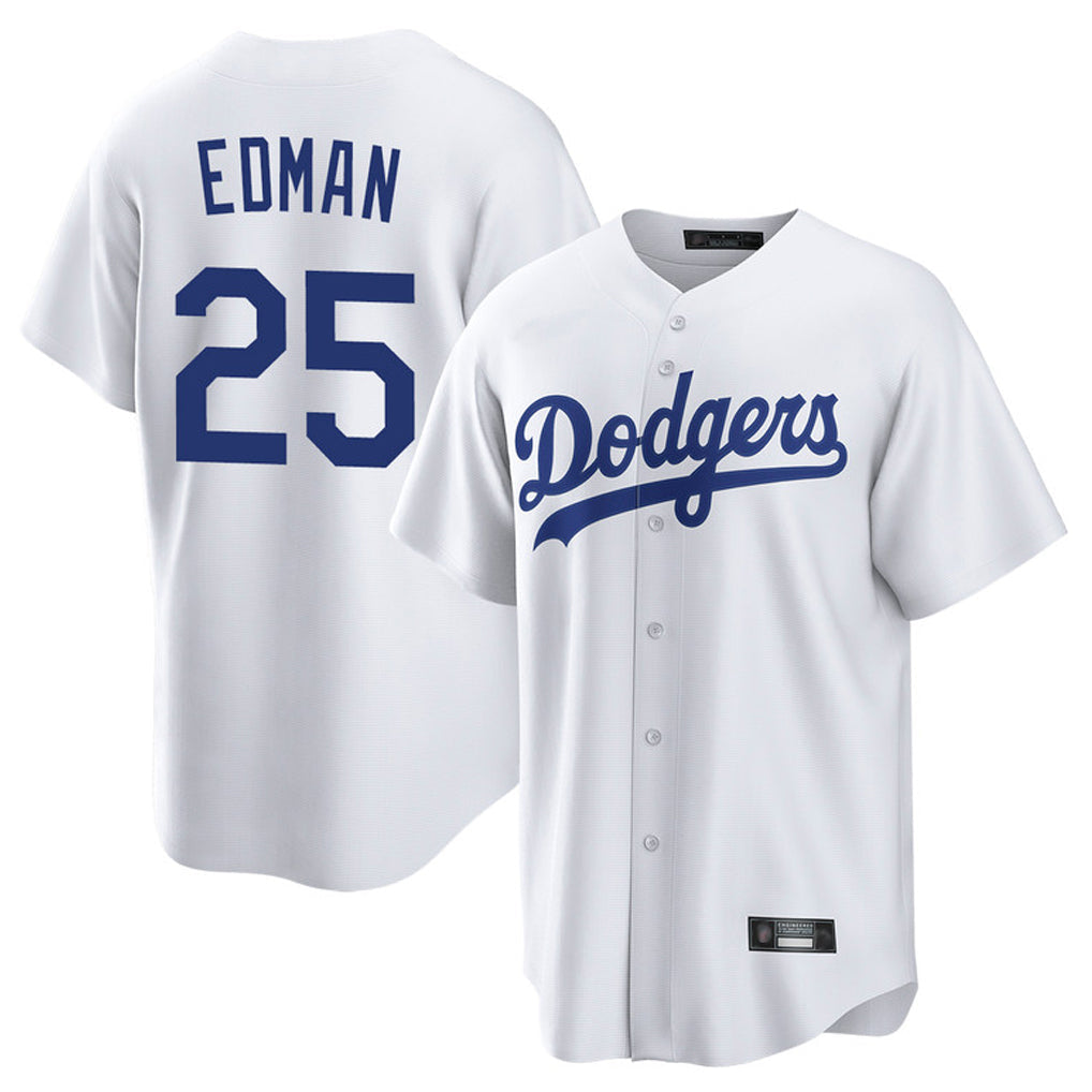 Keante LA.Dodgers #25 Tommy Edman Player White Game Home Stitched Jerseys
