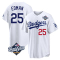Keante LA.Dodgers #25 Tommy Edman Player White World Series Home Game Stitched Jerseys