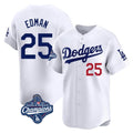Keante LA.Dodgers #25 Tommy Edman Player White World Series Meet Limited Home Stitched Jerseys