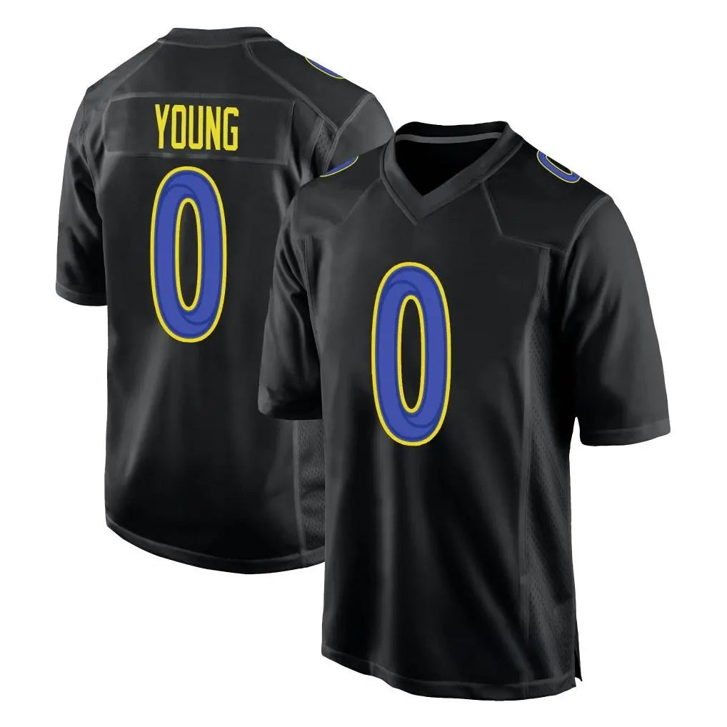 Keante LA.Rams #0 Byron Young Player Black Fashion Limited Home Game Stitched Jerseys