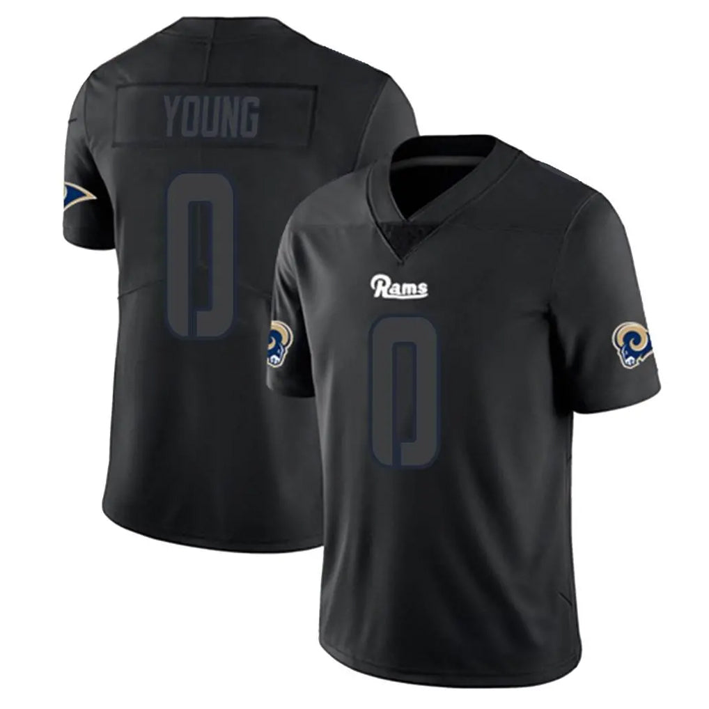 Keante LA.Rams #0 Byron Young Player Black Impact Limited Home Game Stitched Jerseys