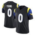 Keante LA.Rams #0 Byron Young Player Black Midnight Rivalries Collection Limited Home Game Stitched Jerseys