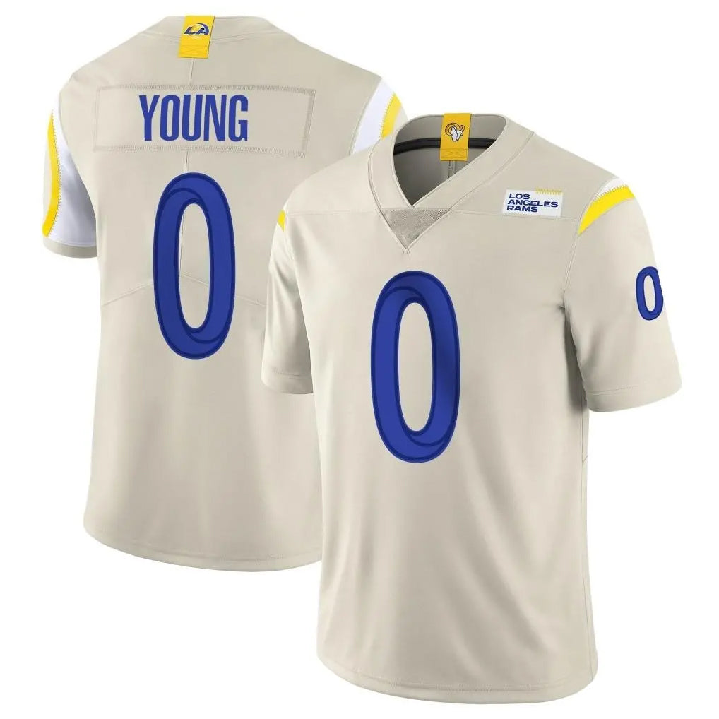 Keante LA.Rams #0 Byron Young Player Bone Limited Vapor Home Game Stitched Jerseys