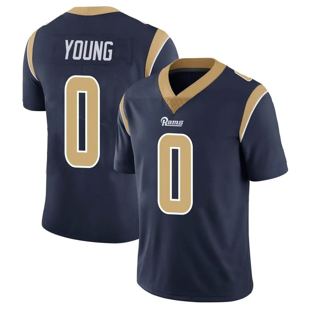 Keante LA.Rams #0 Byron Young Player Navy Limited Vapor Untouchable Home Game Stitched Jerseys