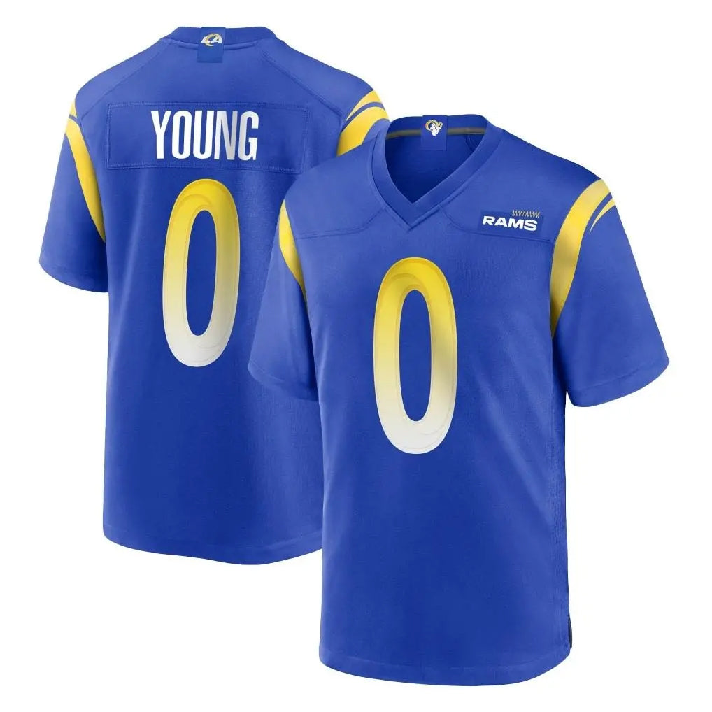 Keante LA.Rams #0 Byron Young Player Royal Home Game Stitched Jerseys
