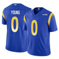 Keante LA.Rams #0 Byron Young Player Royal Limited Vapor F.U.S.E. Home Game Stitched Jerseys