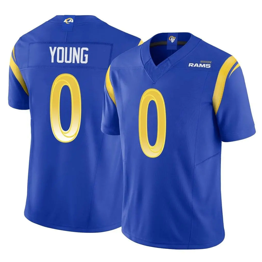 Keante LA.Rams #0 Byron Young Player Royal Limited Vapor F.U.S.E. Home Game Stitched Jerseys