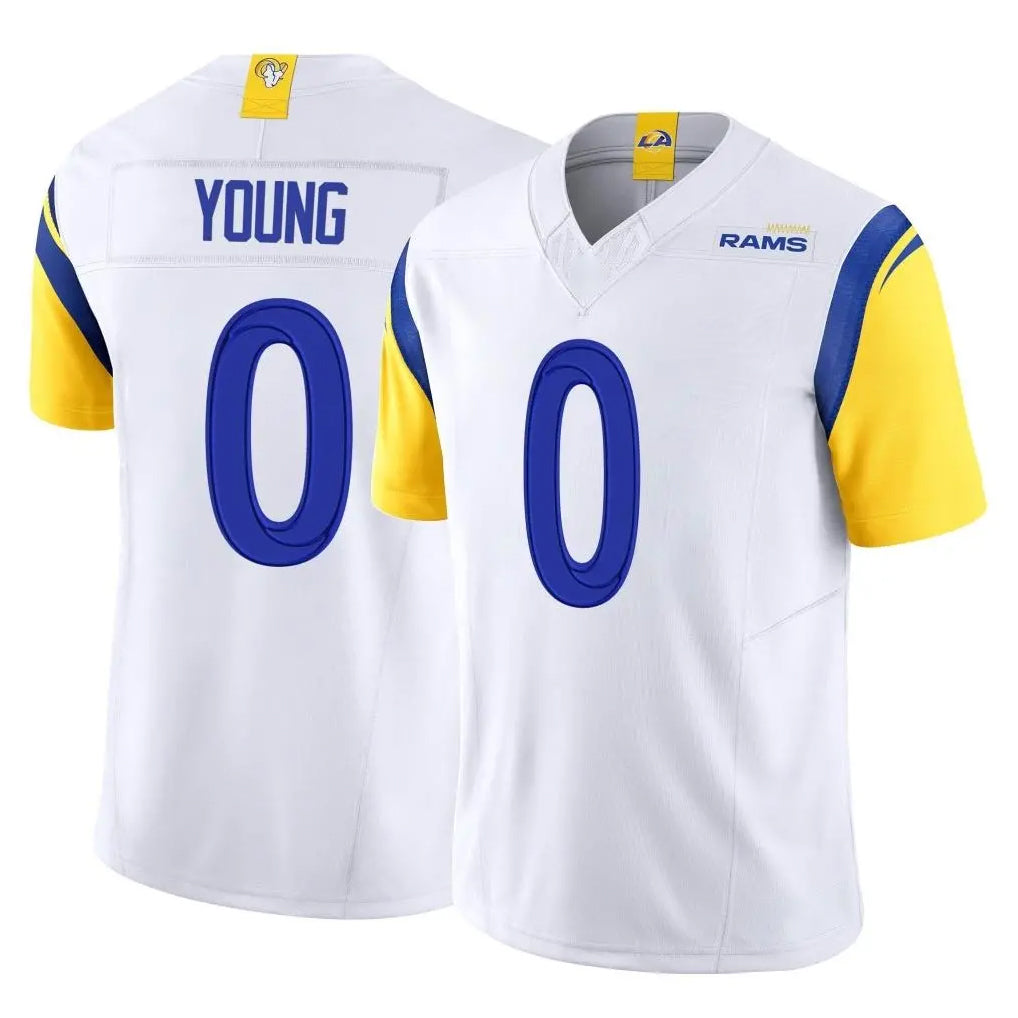 Keante LA.Rams #0 Byron Young Player White Limited Vapor F.U.S.E. Home Game Stitched Jerseys