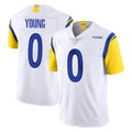 Keante LA.Rams #0 Byron Young Player White Limited Vapor Untouchable Home Game Stitched Jerseys