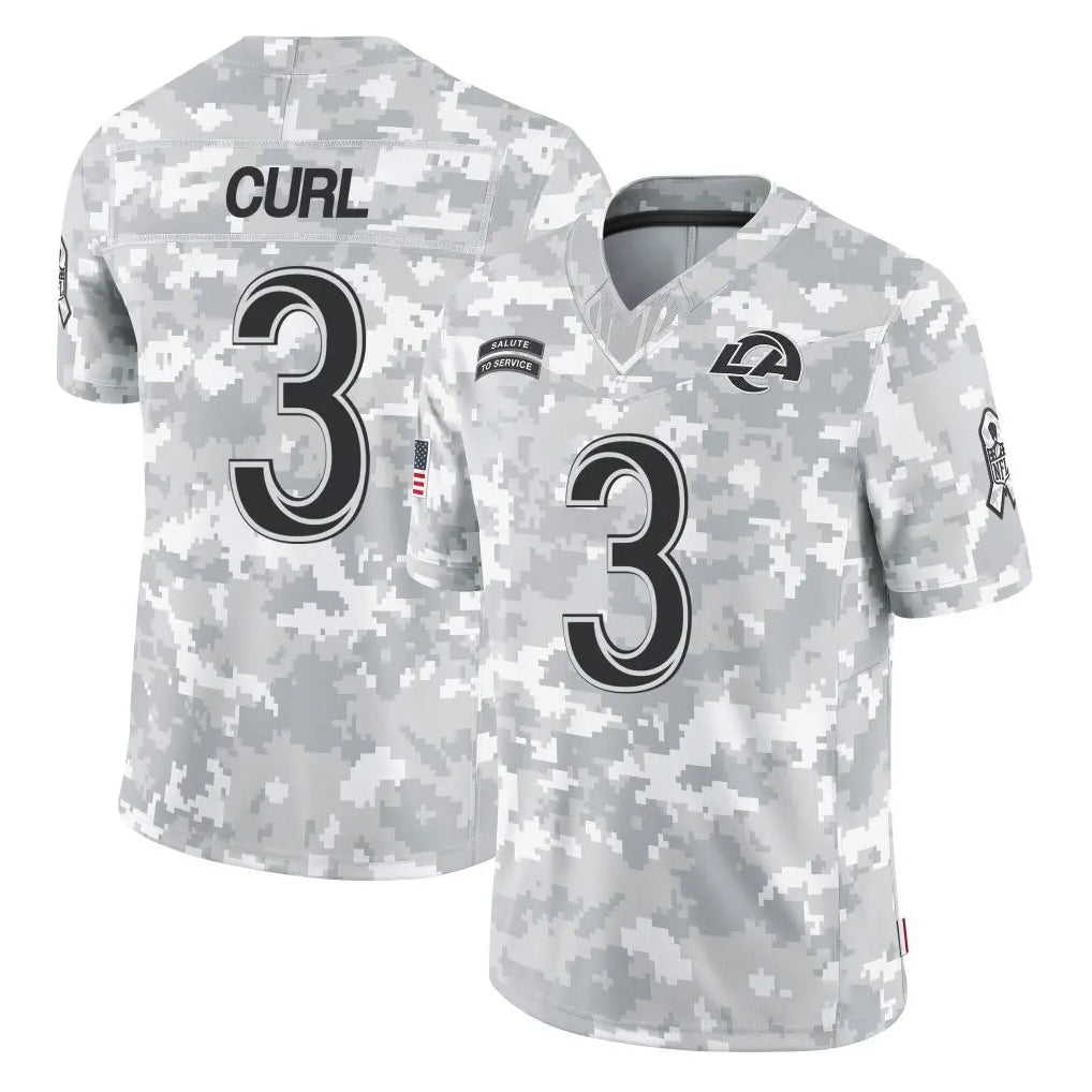 Keante LA.Rams #3 Kam Curl Player Arctic Camo Salute To Service Limited Game Stitched Jerseys